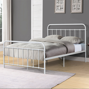 Marco de cama de metal personalizado con base de plataforma cómoda Muebles de dormitorio modernos que incluyen tamaños de cabecero King y Double - Product Image 2