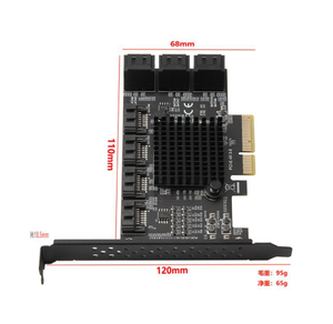 Mới Ban Đầu Pcie Để SATA 10 Cổng Pci-E 3.0 Điều Khiển Thẻ 10-Cổng Adapter Thẻ - Product Image 3