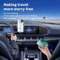 Reproductor MP3 Estéreo Portátil para Auto, Transmisor FM para Llamadas Manos Libres, Cargador USB 3A, 1 Año de Garantía, Encendedor de Cigarrillos para el Tablero
