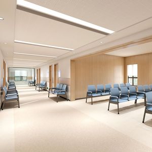 Chaises d'attente d'hôpital Aobin Lingjie, modèle H550, bleu Lanshi, avec accoudoirs, mobilier médical et pour personnes âgées - Product Image 2