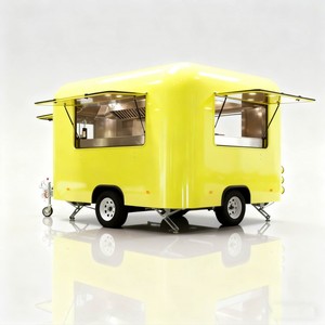 Remorque mobile de boulettes de citron jaune ORANGE RV Camion de nourriture délicieux Chariot de crème glacée Pizza chips de café Boisson juteuse Fourgon de nourriture - Product Image 1