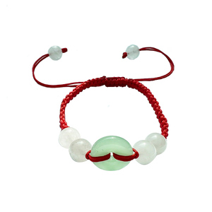 Pulsera tejida Jade estilo chino hecha a mano con nudo de seguridad Cuerda roja ODM (Fabricante de diseño original) Producto - Product Image 2