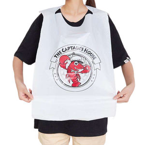 Hete Verkoop Custom Langoesten Koken Wegwerp Schort Krab Kreeft Volwassen Plastic Zeevruchten Grappige Slabbetjes Voor Restaurants - Product Image 2