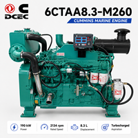 Mesin Diesel Kelautan Cumminns 6CTAA8.3-M260 6 Silinder 4 Langkah 190kW 260HP 2134RPM Unit Mesin Penggerak Kelautan 6 Silinder