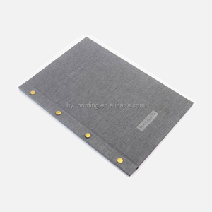 Customized Cloth Covered Casebound Screw Post <strong>Binding</strong> Presentation <strong>Folder</strong> with Custom Color and Hot Gold Stamping - Product Image 1