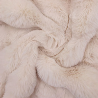 Tissu en fausse fourrure de vison avec motif de bulles de rêve, avec bandes pour veste, vente en gros