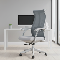 Chaise de bureau ergonomique moderne pivotante en maille réglable de luxe pour grands et grands-tailles, inclinable, mobilier de bureau en gros