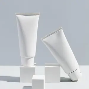 Conjunto de tubos de loção de plástico Flip Top, tubo vazio para creme para as mãos cosmético macio com logotipo, embalagem de 15ml, 50ml e 200ml