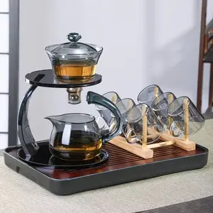 Heat-resistant Glass Coffee Maker Teapot Set Tea Maker With Glass Frame
