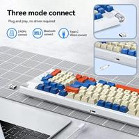 T70 Mechanical Keyboard 3 Mode 2.4G BT Wired Hot Swappable 97 Keys RGB Backlit Gaming Keyboard with 2000mAh Battery for PC