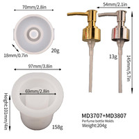 Moule en silicone pour bouteille de parfum en Offre Spéciale DIY résine époxy moule en silicone