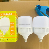 Ampoules LED à prix réduit, modèle T, 50W, alimentation CA 165V-265V, 6500K, culot B22/E27, pour applications en usine et entrepôt, lot de 350 boîtes de 1 m³