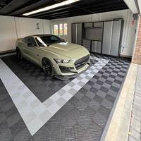 Dalles de sol de garage en PP flexibles, dalles modulaires en PP emboîtables pour le stationnement des voitures, atelier, fabricant en Chine