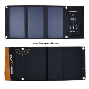 El más vendido en <span class=keywords><strong>Amazon</strong></span>, 21 W, paneles Panel <span class=keywords><strong>Solar</strong></span> plegable, <span class=keywords><strong>cargador</strong></span> <span class=keywords><strong>Solar</strong></span> de teléfono móvil para mochilero - Product Image 2