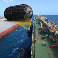 Pare-battage pneumatique en caoutchouc Yokohama flottant de type cylindre marin certifié ISO pour navires-citernes, ferries rapides et sous-marins