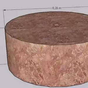 Marble Lamp Base <b>Red</b> With White <b>Bulb</b> Holder For Wall Lamp - Product Image 2