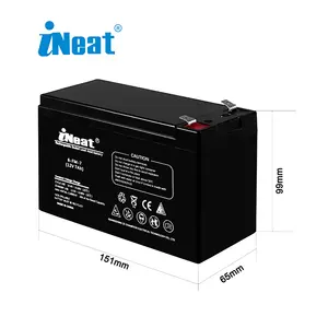 Rechargeable Battery 12V 7AH Maintenance Free Vrla Lead Acid Battery High Quality UPS Backup Power Replacement Battery
