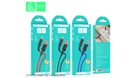 D70T Nylon Trenzado TPE Superficie de conexión 2.4A Salida 1M Longitud USB a Cables de carga de teléfono tipo C