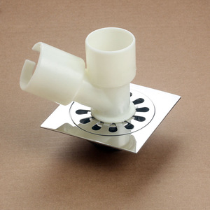 Raccord en T pour drain de sol de machine à laver 80 mm carré, anti-corrosion, connexion par compression, style moderne - Product Image 1