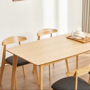 Bộ bàn ăn bằng tre hiện đại, thanh lịch, hình chữ nhật, dùng cho nhà bếp, ngoài trời, nhà hàng, khách sạn. Nội thất phòng ăn sang trọng. - Product Image 1