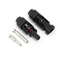 Accessoires électriques, distribution d'énergie, connecteur solaire photovoltaïque mâle/femelle en ABS noir, protection IP65, certifié CE, 1 an
