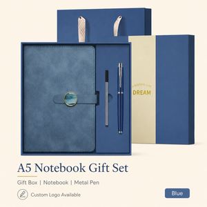 Spot Notebook A5 Imitation Leather Business <b>Gift</b> Box Set <b>Office</b> Stationery Wholesale Thick Notebook <b>Gift</b> Box Set - Product Image 1