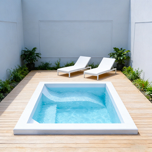 Petite piscine spa en fibre de verre pour la maison, le jardin et la terrasse, piscines pour s'amuser dans l'eau - Product Image 1