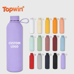 Free Custom Logo 500ml Portable Handle Rubber Coating 25oz Thermal Stainless Steel Vacuum Water <b>Flask</b> <b>Bottles</b> with Handle - Product Image 1
