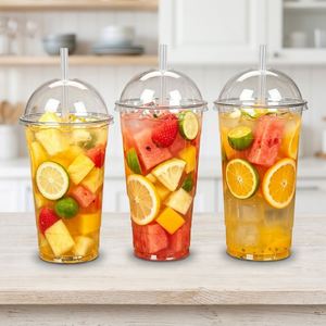 Vasos de Plástico PET Desechables de 12oz y 98mm de Calibre, con Logotipo Personalizado Impreso, para Bebidas Frías, Té con Leche, Té de Burbujas, Jugo - Product Image 1