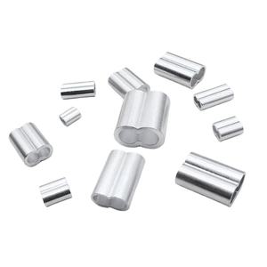Aluminum Crimping Loop <b>Sleeves</b> <b>Cable</b> Crimp for 3/16 inch Wire Rope Line End - Product Image 3