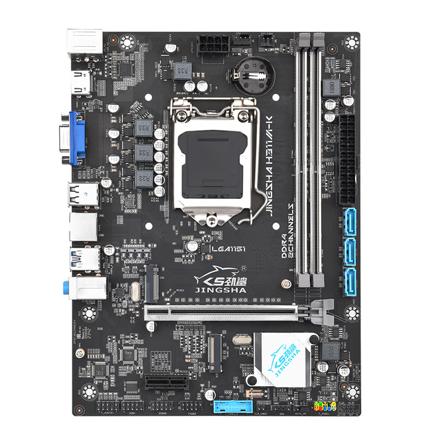 Jingsha Brand New Ddr4 Gaming H311 Lga1151 Socket H311m-K Dual Channel Motherboard up to 32gb Ram in Stock