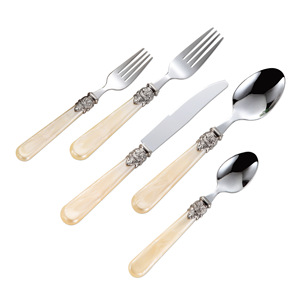Pháp Acrylic xử lý Flatware Set Chất lượng cao 304 thép không gỉ Dao muỗng và Ngã Ba sang trọng thiết lập dao kéo - Product Image 1