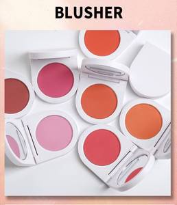 Paleta de Rubor Vegano en Polvo Compacto, Resistente al Agua, Color Rosa y Blanco, Personalizable con Etiqueta Privada, Venta al Por Mayor de Fábrica OEM - Product Image 2