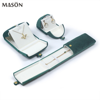 Boîte à bijoux en velours personnalisée, boîte d'emballage pour bijoux, boîte de rangement pour anneaux, pendentifs, colliers, bracelets, boîtes d'emballage pour bijoux à double ouverture