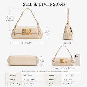 women shoulder bag pu leather underarm handbag <b>small</b> clutch <b>purse</b> elegant daily bag - Product Image 5