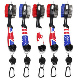 Passen Multi-Functional Large Head Double-Sided Golf Club Brush Flag Golf <b>Cleaning</b> <b>Tool</b> with Steel Bristles - Product Image 1