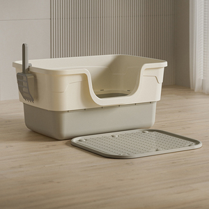 Jumbo Semi-Enclosed Cat Litter <b>Box</b> with Leak Tray - Extra-Large Includes Shovel <b>Drop</b>-Shipping - Product Image 5
