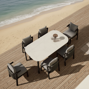 Meubles modernes minimalistes <span class=keywords><strong>de</strong></span> <span class=keywords><strong>haute</strong></span> qualité, magnifiques meubles d'extérieur en aluminium, ensemble <span class=keywords><strong>table</strong></span> et chaises pour <span class=keywords><strong>jardin</strong></span>, restaurant, terrasse - Product Image 1