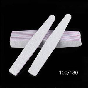 Zımpara tahtası tırnak tamponu çift taraflı 100/180 elmas şekli tek kullanımlık Zebra dosya ve düz tırnak törpüsü takım seti - Product Image 2