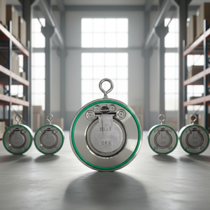 Clapet anti-retour à <span class=keywords><strong>disque</strong></span> unique en acier inoxydable à bas prix avec ressort, joint EPDM/PTFE/FKM pour l'eau DN100 DN150 OEM - Product Image 1