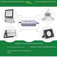 Driver LED AC DC 100W, Dapat Diredupkan dengan Metode Phase Cut PWM, Satu Kanal, Casing Aluminium IP65 untuk Penerangan Jalan dan Lampu Sorot Luar Ruangan