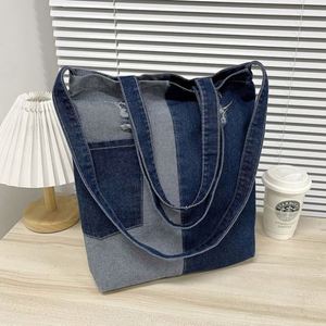 Customized Denim Bags in <b>Small</b> Quantity Factory Wholesale Women Large Capacity Shoulder Crossbody Bags - Product Image 5