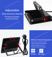 Projecteur LED UV 150W AC220V IP66 étanche 395nm 400nm, lumière noire UV, lampe fluorescente ultraviolette pour scène, idéal pour les fêtes d'Halloween