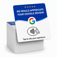 Mini carte NFC QR Code NTAG215 13,56 MHz, étanche, pour avis Google, réseaux sociaux et partage de menus numériques
