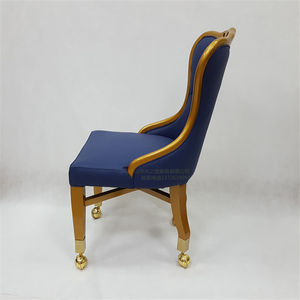 Chaise de jeu VIP, revendeur/joueur, fauteuil de <span class=keywords><strong>Casino</strong></span> de luxe robuste, chaise de Poker à roulettes en acier inoxydable - Product Image 4