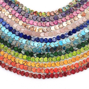 Cuentas de Corazón de <span class=keywords><strong>Jaspe</strong></span> Imperial Sea Sedient de 6mm, Naturales, Certificadas por GIC, Cuentas Sueltas Coloridas para Joyería DIY, Collar, Pulsera, Pendientes 15 - Product Image 1