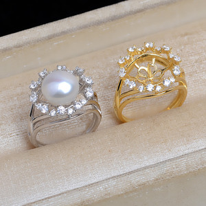Anillo Abierto de Plata S925, Accesorios de Girasol, Soporte para Anillos DIY, Anillos de Salto Chapados en Oro de 3mm-6mm para Fabricación de Joyería JG5343 - Product Image 2