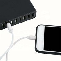 Station de charge rapide intelligente pour smartphone, 10 ports USB, sortie 12A 60W, sécurité intelligente, compatible Galaxy Note 8