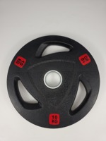 Plaques de poids recouvertes de caoutchouc 1,25-25 kg, options de trous standard 1 pouce et olympiques 2 pouces pour haltères de gym à domicile et commerciaux, vente en gros