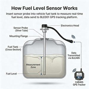 Traceur GPS 4G pour flotte de location GAR405 RS232 avec capteur de carburant, prise en charge de la surveillance du niveau de carburant et de la localisation - Product Image 6